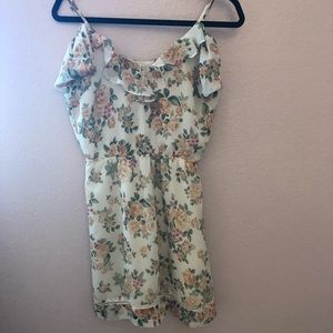 floral off the shoulder dress